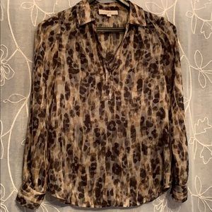 Loft Sheer Collared Blouse